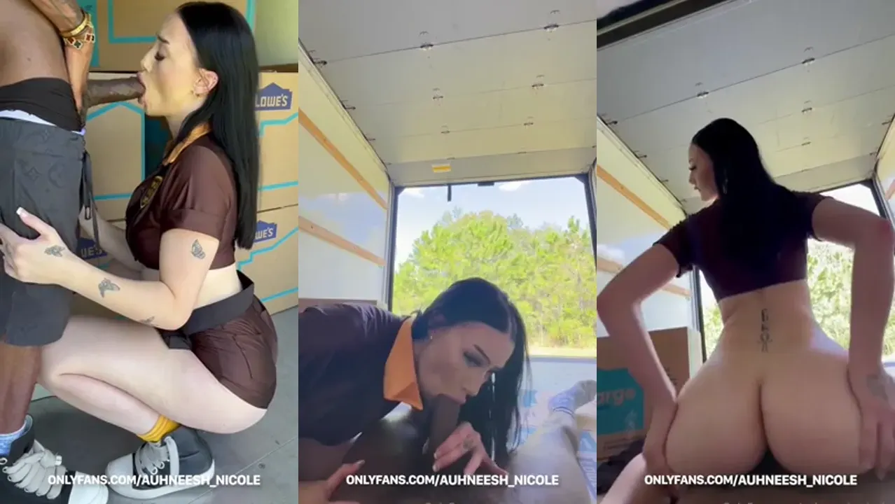 Auhneesh Nicole In UPS Delivery Sex With BBC