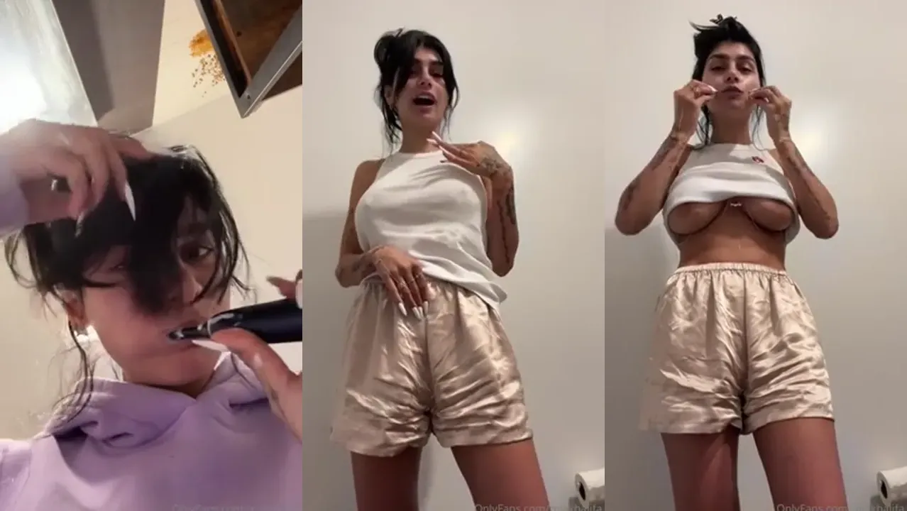Mia Khalifa Strips During Her Morning Routine