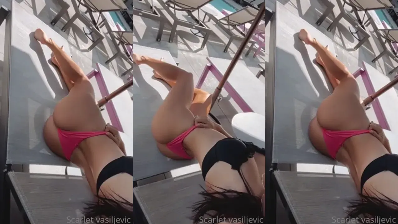 Scarlet.Vas Flaunts Her Body Beside The Pool
