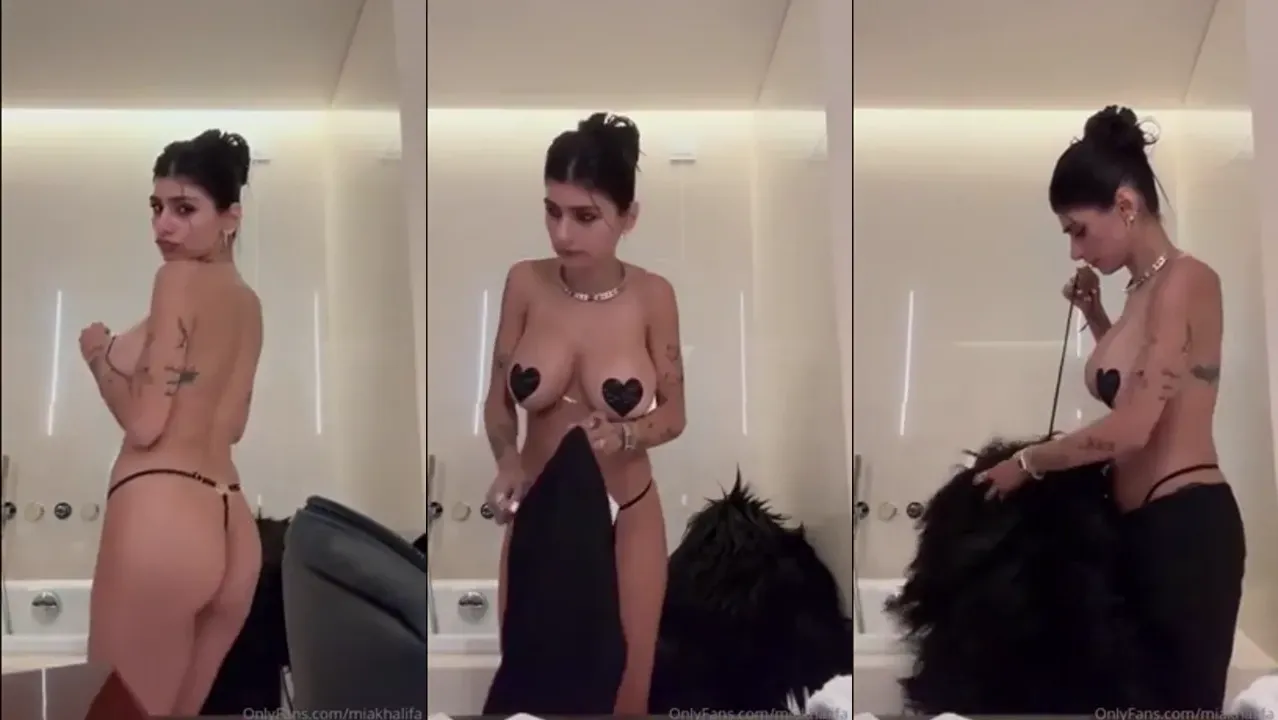 Mia Khalifa Tries On New Outfit With Her Tits Out