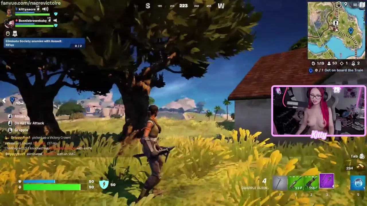 Nacre Victoire - Live Fortnite 1 kill = 1 vêtement en moins