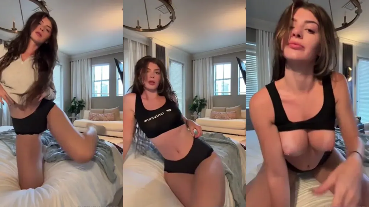 Victoria Queen Strips Until Her Pussy Shows