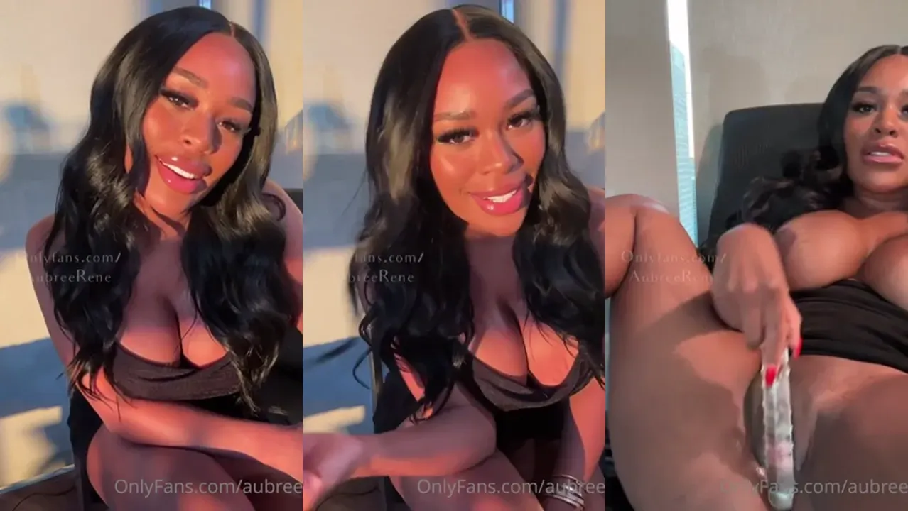 Aubree Rene Puts Dildo In Her Pussy