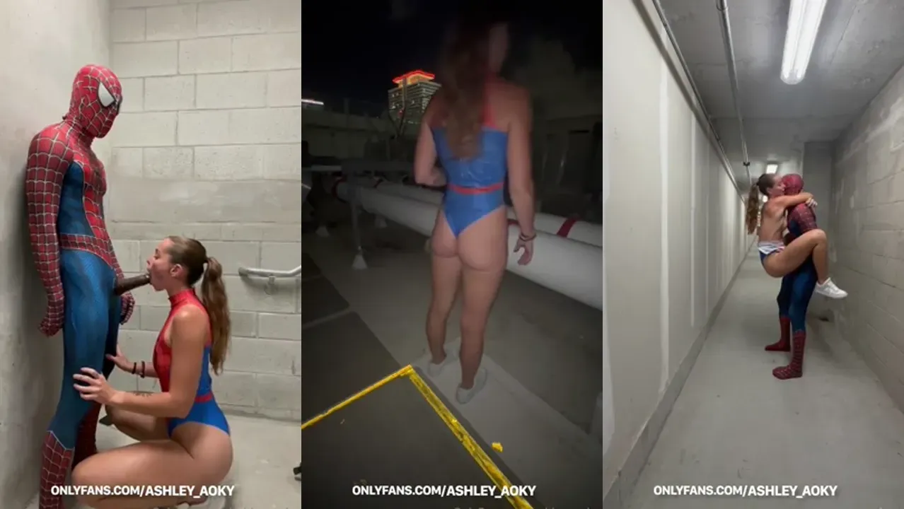 BF & Ashley Aoky Have Sex In Their Spidey Suits