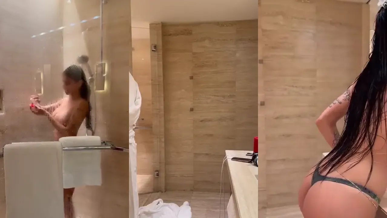 Miakhalifa Films Herself Naked during Shower