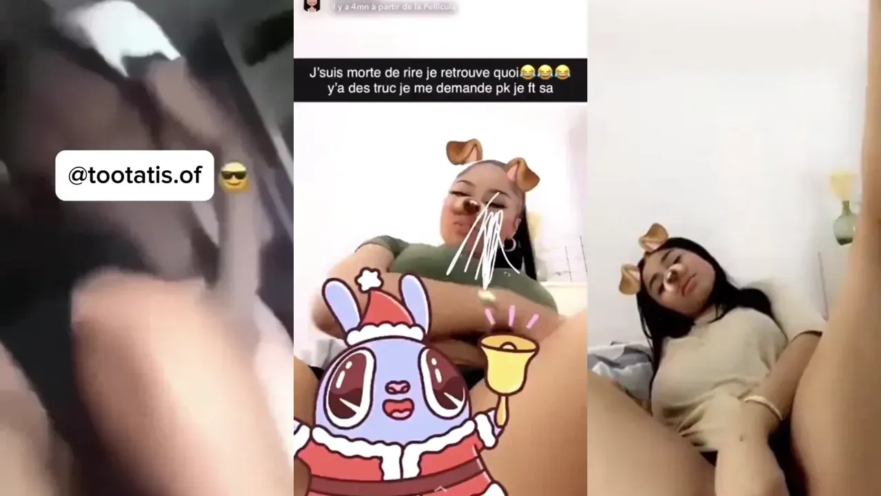 Tootatis Nude la Plus Sexy des Métisses Françaises Caresse sa Chatte en Mode Filtre Chien Snap Vidéo Leaks
